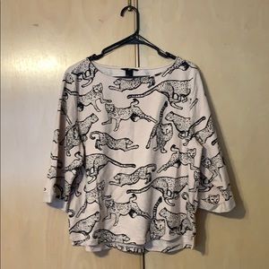 H&M top with cheetahs